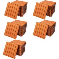 CASARIA® Holzfliesen FSC®-zertifiziertes Akazien- Eukalyptusholz 30x30cm Fliese Stecksystem Mosaik zuschneidbar Terrasse Balkon Sets 55x Eukalyptus von Casaria