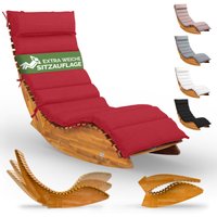 CASARIA® JAVA Sonnenliege inkl. Auflage Holz Wetterfest Klappbar Ergonomisch 160kg Belastbarkeit FSC®-zertifiziert Garten Liege 195x60cm Farbauswahl von Casaria
