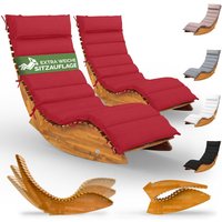 CASARIA® JAVA Sonnenliege inkl. Auflage Holz Wetterfest Klappbar Ergonomisch 160kg Belastbarkeit FSC®-zertifiziert Garten Liege 195x60cm Farbauswahl von Casaria
