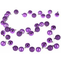 CASARIA® Lichterkette Weihnachtskugeln Weihnachtsbeleuchtung Christbaumkugeln batteriebetrieben 2m Timerfunktion 8 Lichtereffekte Lila von Casaria