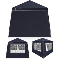 CASARIA® Pavillon Pop-Up 3x3m inkl. 4 Seitenteile Farbauswahl UV-Schutz 50+ inkl. Tasche wasserdicht faltbar Faltpavillon Zelt Festival Anthrazit von Casaria