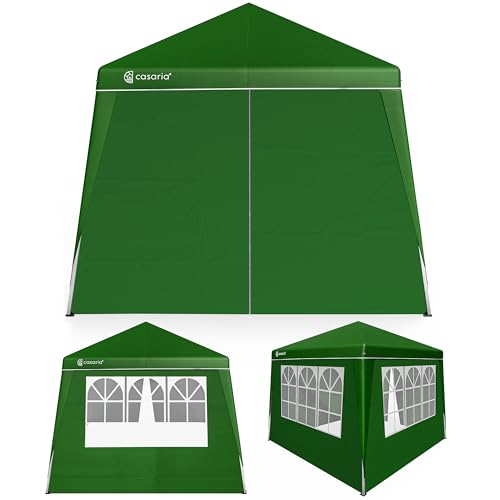CASARIA® Pavillon Pop-Up 3x3m inkl. 4X Seitenteile Farbauswahl UV-Schutz 50+ inkl. Tasche wasserdicht faltbar Faltpavillon Zelt Festival Capri Grün von Casaria