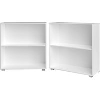 Casaria® Bücherregal Vela Weiß 2 Fächer von Casaria