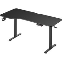 Casaria® Höhenverstellbarer Schreibtisch Schwarz 160x75x73-118cm von Casaria