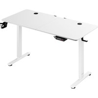 Casaria® Höhenverstellbarer Schreibtisch Weiß 140x60x73-118cm von Casaria