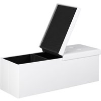 Casaria® Sitzbank Weiß 115x38x38cm mit Klappdeckel von Casaria