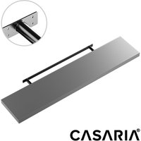 Casaria® Wandregal Schweberegal 110cm grau + Halterung von Casaria