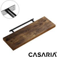 Casaria® Wandregal Schweberegal 70cm Eiche dunkel + Halterung von Casaria