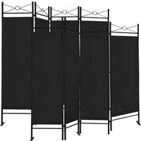 2er Set Paravent Lucca 180x163 cm Verstellbar Raumteiler Trennwand Umkleide Sichtschutz Spanische Wand Schwarz - Casaria von Casaria