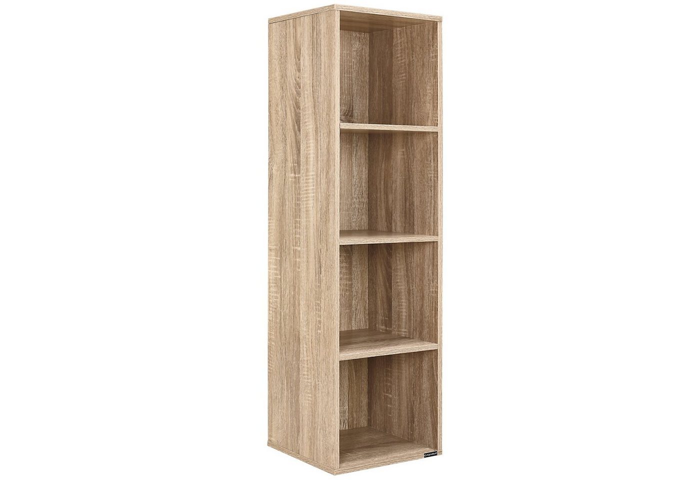 Casaria Bücherregal Skylar, 4 Fächer 106 x 30 x 30 cm Kippschutz Bodenschoner 40kg Belastbarkeit von Casaria