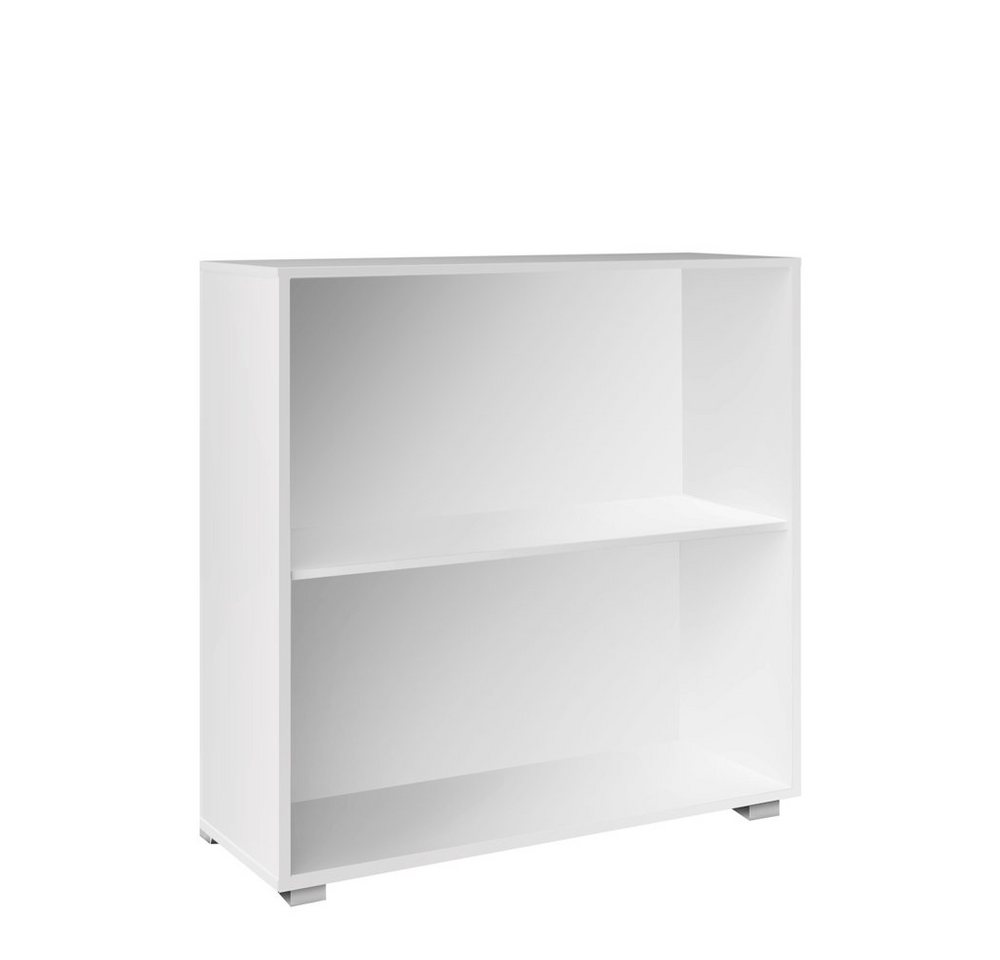 Casaria Bücherregal Vela, 77x60x28cm Weiß 2 Fächer Boden Höhenverstellbar 150kg Belastbarkeit von Casaria