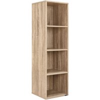 Casaria - Bücherregal mit 4 Fächer 106x30x30cm Kippschutz Bodenschoner 40kg Belastbarkeit Wohnzimmer Schlafzimmer Büro Regal Standregal Würfelregal von Casaria