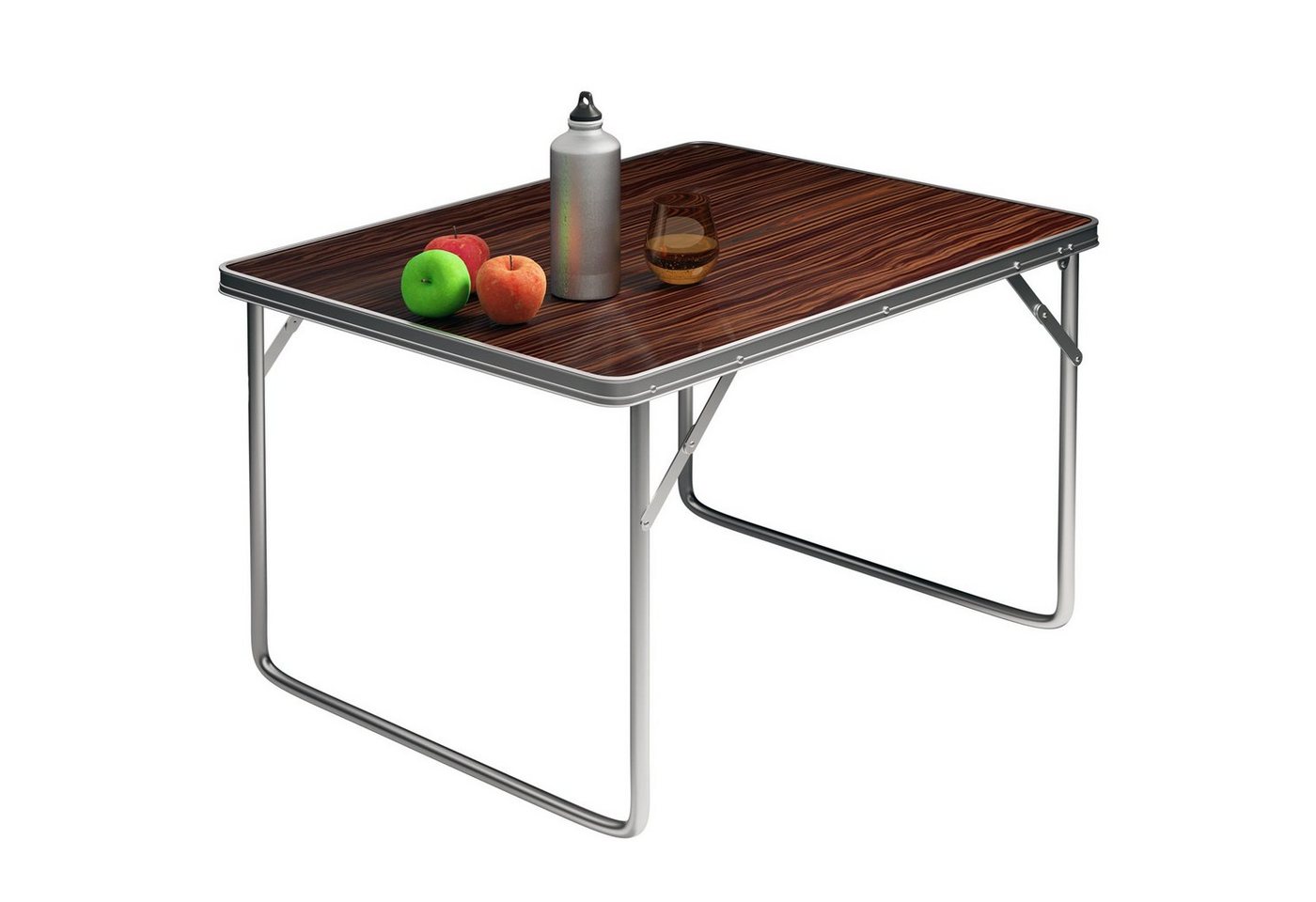 Casaria Campingtisch (1-St), mit Tragegriff 80x60x70cm Klapptisch Holzoptik klappbar Campingmöbel von Casaria