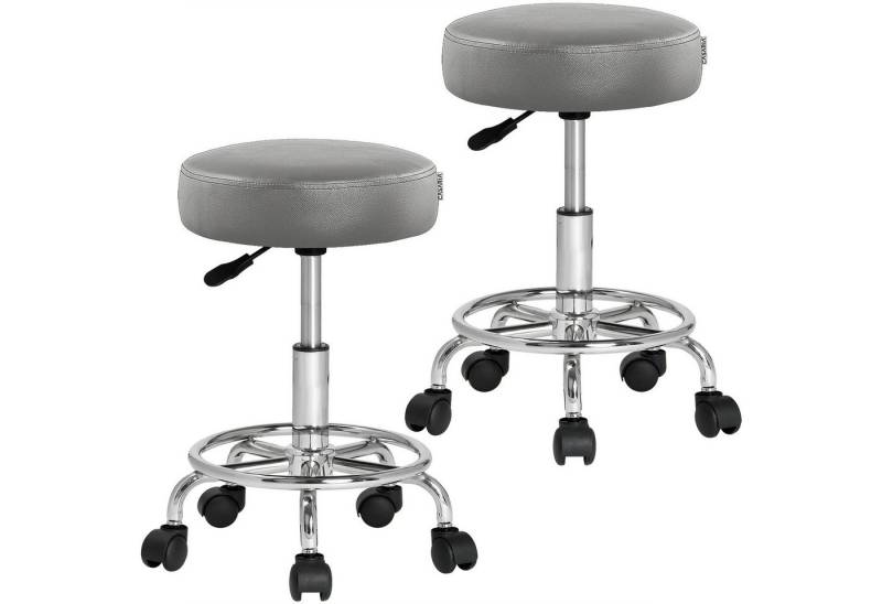 Casaria Drehhocker, 2er Set Höhenverstellbar 10cm Polsterung Drehbar 51- 65cm Sitzhöhe von Casaria