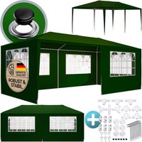 Casaria - Festzelt Rimini 3x6m UV-Schutz 18m² Wasserabweisend 6 Seitenteile Pavillon Partyzelt Gartenzelt Festival grün (UV-Schutz) von Casaria