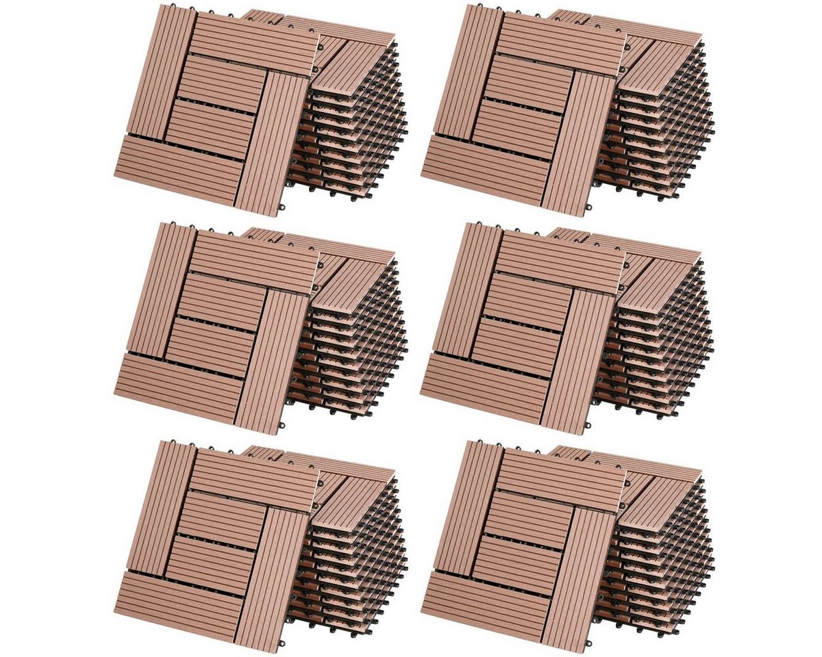 Casaria Holzfliesen 66x Mosaik Terrakotta, Terrassenfliesen 1-6m² WPC Fliesen Balkon Garten Verschiedene Farben Casaria Holzfliesen 66x Mosaik Terrakotta, Terrassenfliesen 1-6m² WPC Fliesen Balkon Garten Verschiedene Farben von Casaria