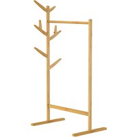 Casaria Kleiderständer Garderobenständer Bambus mit Keiderstange und 8 Haken Casaria Kleiderständer Garderobenständer Bambus mit Keiderstange und 8 Haken von Casaria