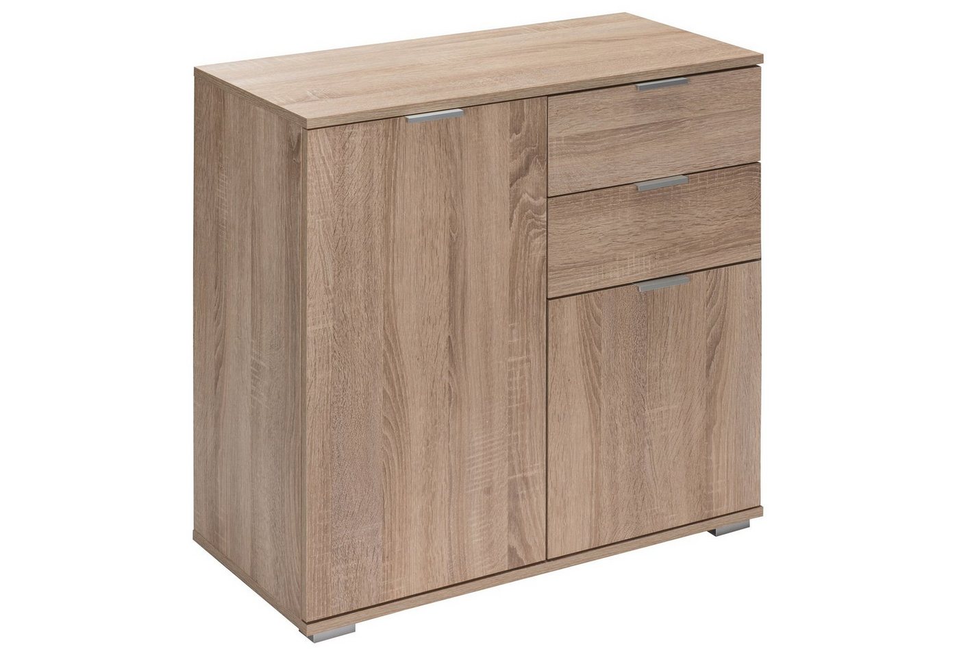 Casaria Kommode Alba DB121, 2 Türen 2 Schubladen 71x74x35 cm spiegelbarer Aufbau Holz von Casaria