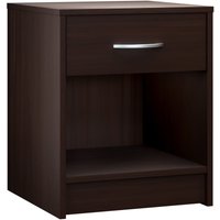 Nachttisch mit Schublade 50cm Boxspringbett Komforthöhe Ablage Schlafzimmer Nachtschrank Nachtkästchen Nachtkommode Holz 50x40x35cm Wenge Optik von Casaria