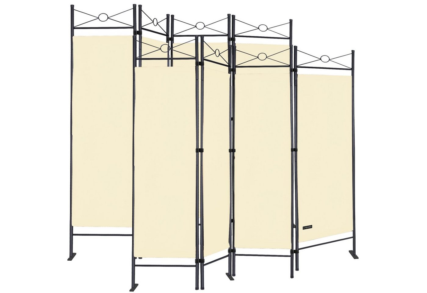 Casaria Paravent Lucca, 2er Set 180x163cm Verstellbar Faltbar Stabil 4 teilig Indoor von Casaria