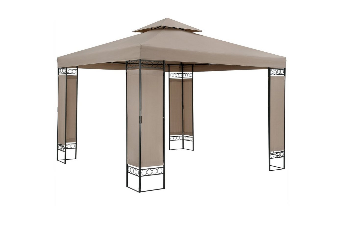 Casaria Pavillon Lorca, 3x3m Farbwahl UV-Schutz 50+ Wasserabweisend Stabil Robust Metall mit von Casaria