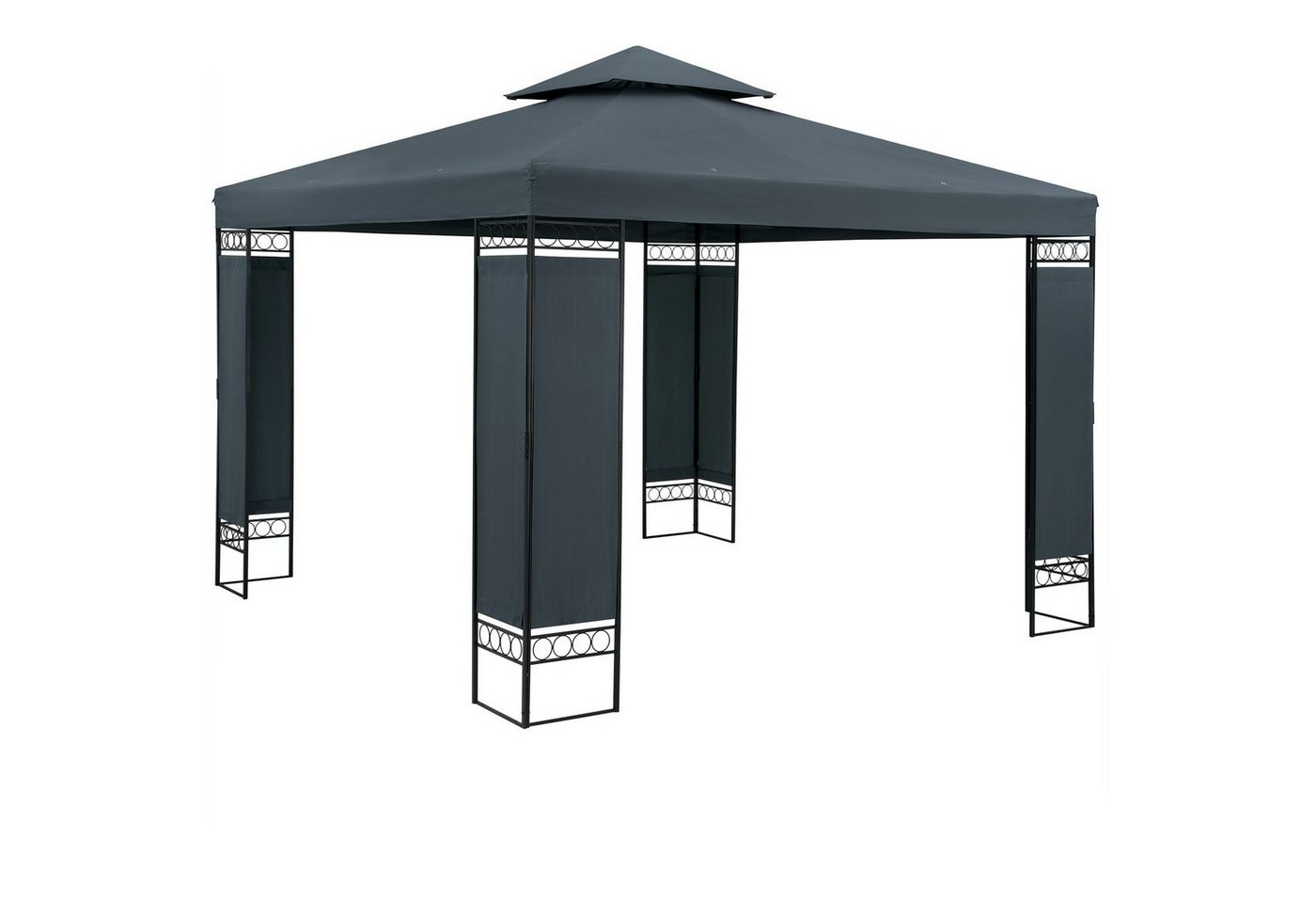 Casaria Pavillon Lorca, 3x3m Farbwahl UV-Schutz 50+ Wasserabweisend Stabil Robust Metall mit von Casaria