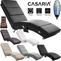 Casaria Relaxliege London Kunstleder Massage- & Heizfunktion 186 x 55 x 89 cm dunkelbraun von Casaria