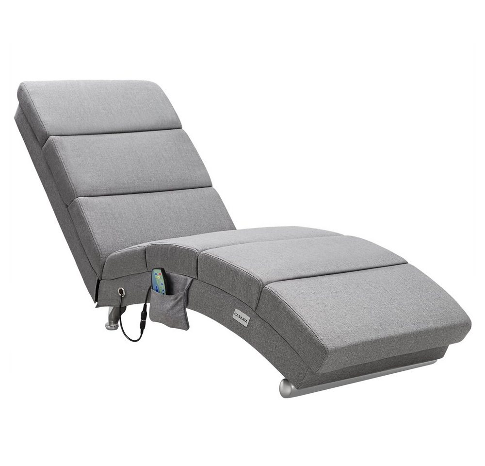 Casaria Relaxliege London Massage, 1 Teile, Massage Heizfunktion 186x89x55cm Stoff Gepolstert 180kg Belastbarkeit von Casaria