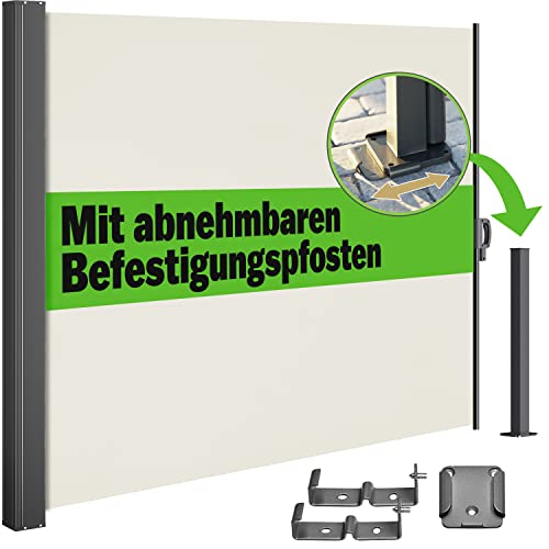 Casaria® Seitenmarkise Nosara 160x300cm Ausziehbar Blickdicht Sonnenschutz Markise Balkon Terrasse Garten Seitenrollo Sichtschutz Windschutz Creme Casaria® Seitenmarkise Nosara 160x300cm Ausziehbar Blickdicht Sonnenschutz Markise Balkon Terrasse Garten Seitenrollo Sichtschutz Windschutz Creme von Casaria