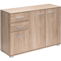 Casaria Sideboard Kommode eiche mit 3 Türen und 2 Schubladen von Casaria