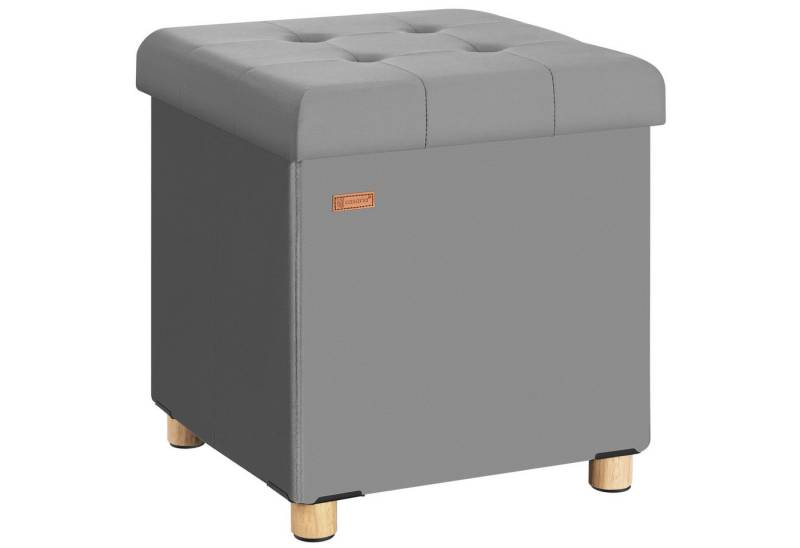 Casaria Sitzhocker, Samt Anthrazit Faltbar inkl. Füßen 38x38cm 300kg Belastbar Wohnzimmer von Casaria