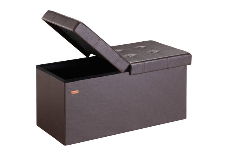 Casaria Sitztruhe (1-St), Deckel Klappbar Gepolstert Faltbar Kunstleder 100L Flur Schlafzimmer von Casaria