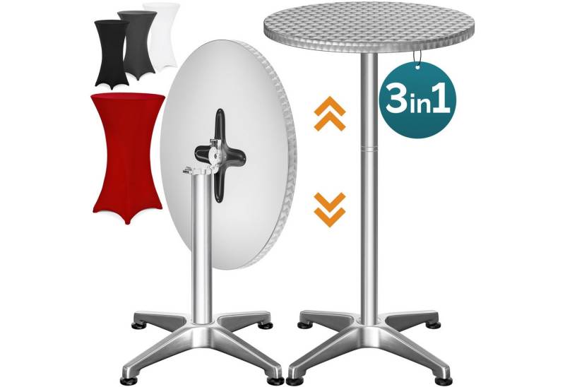 Casaria Stehtisch, mit Husse Klappbar Höhenverstellbar Hoch Alu Rund Ø60cm Wetterfest Casaria Stehtisch, mit Husse Klappbar Höhenverstellbar Hoch Alu Rund Ø60cm Wetterfest von Casaria