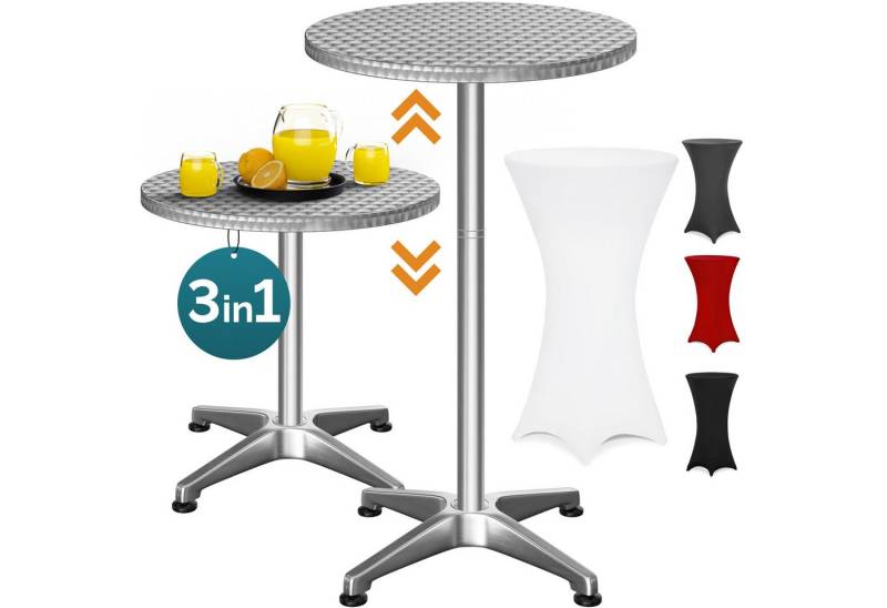 Casaria Stehtisch, mit Husse Stabil Höhenverstellbar Hoch Alu Rund Ø 60cm Wetterfest Casaria Stehtisch, mit Husse Stabil Höhenverstellbar Hoch Alu Rund Ø 60cm Wetterfest von Casaria