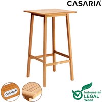 Casaria - Stehtisch Granada Teak Holz svlk Zertifiziert 110x60x60cm Robust Wetterfest Hoch Outdoor Indoor Bartisch Partytisch Bistrotisch von Casaria