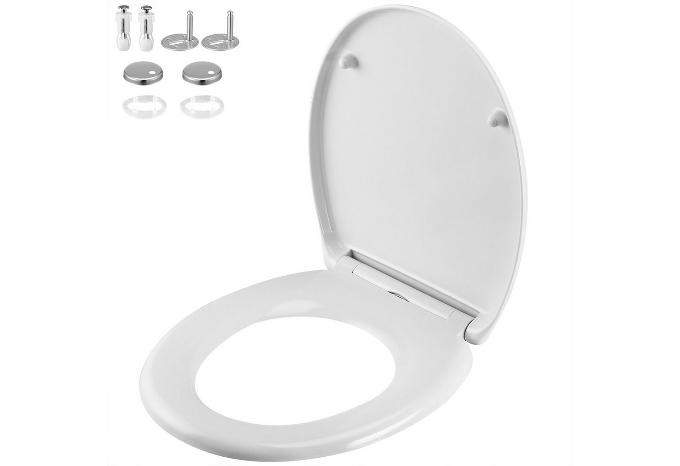 Casaria WC-Sitz (1-St), Duroplast Absenkautomatik Schnellbefestigung Bad Toilettendeckel von Casaria