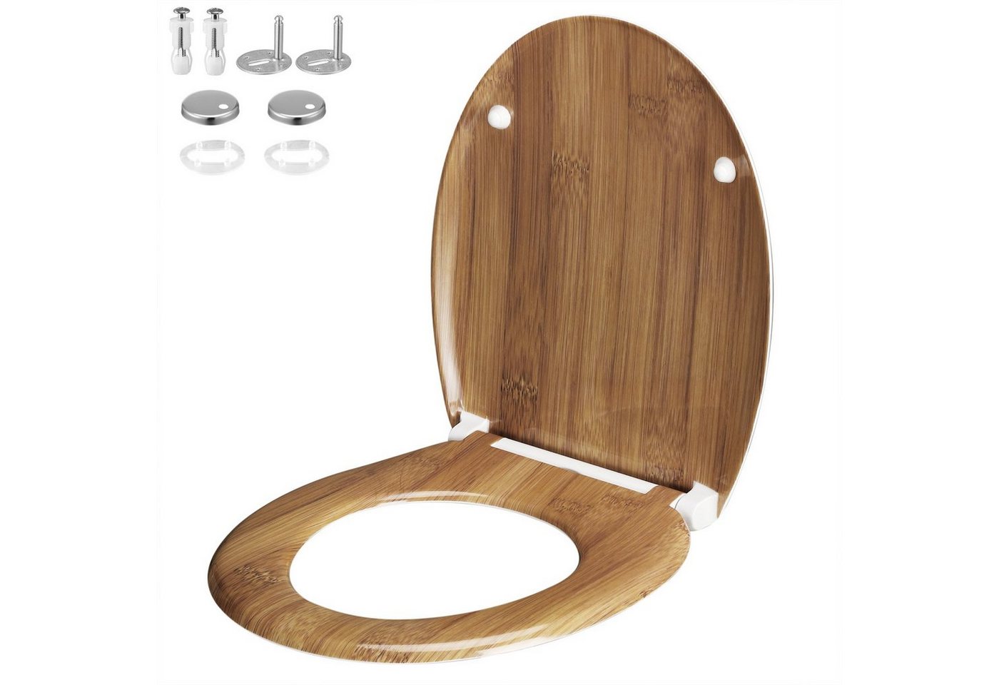 Casaria WC-Sitz (1-St), Duroplast Absenkautomatik Schnellbefestigung Bad Toilettendeckel von Casaria