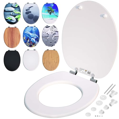 CASARIA® WC Sitz Doppelte Absenkautomatik MDF Holzkern hygienisch Rostfreie Scharniere 175kg Bad Toilettendeckel Toilettensitz Klodeckel Weiß CASARIA® WC Sitz Doppelte Absenkautomatik MDF Holzkern hygienisch Rostfreie Scharniere 175kg Bad Toilettendeckel Toilettensitz Klodeckel Weiß von Casaria