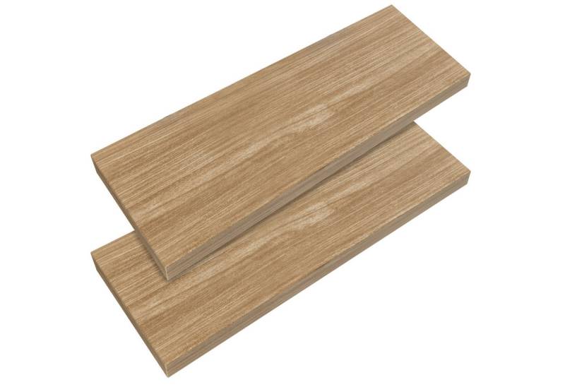 Casaria Wandregal, Eiche Hängeregal mit Halterung 15kg Tragkraft Wohnzimmer Flur 70cm von Casaria