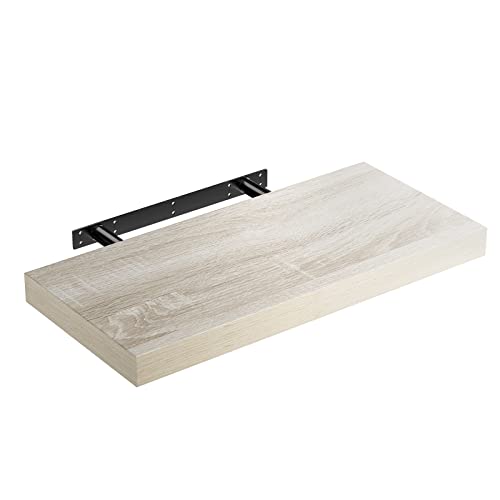 Casaria® Wandregal Holz Eiche Hängeregal mit Halterung 15kg Tragkraft Küche Wohnzimmer Flur Schweberegal Bücherregal Regalbrett Schwebend 50cm Casaria® Wandregal Holz Eiche Hängeregal mit Halterung 15kg Tragkraft Küche Wohnzimmer Flur Schweberegal Bücherregal Regalbrett Schwebend 50cm von Casaria