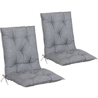 Detex Sitzauflagen 2er-Set Grau meliert von Casaria