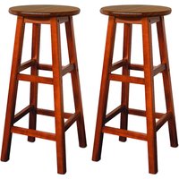 Deuba 2er Set Barhocker Akazien-Holz braun von Casaria