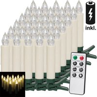 Deuba 30er Kerzen mit Fernbedienung weiß incl. Batterien von Casaria