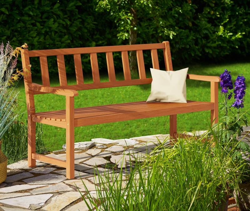 Gartenbank Kensington Akazienholz 120x90x50-58cm von Casaria®