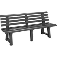 Gartenbank Orchidea 145 x 49 x 74cm anthrazit von Casaria