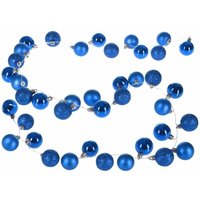Lichterkette Weihnachtskugeln Weihnachtsbeleuchtung Christbaumkugeln batteriebetrieben 2m Timerfunktion 8 Lichtereffekte blau - Casaria von Casaria
