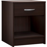 Nachttisch mit Schublade 50cm Boxspringbett Komforthöhe Ablage Schlafzimmer Nachtschrank Nachtkästchen Nachtkommode Holz 50x40x35cm Wenge Optik von Casaria