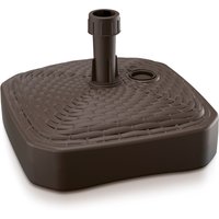 Schirmständer Polyrattan-Optik eckig 39x39x13cm braun von Casaria