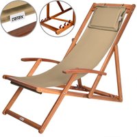 Casaria Sonnenliege Dune Akazienholz von Casaria