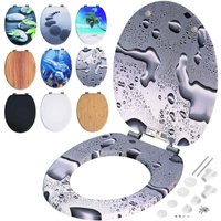 Toilettendeckel mit doppelter Absenkautomatik mdf rostfreie Metall Scharniere wc Sitz 175kg Belastbar Antibakteriell Toilettensitz Klobrille Toilettendeckel mit doppelter Absenkautomatik mdf rostfreie Metall Scharniere wc Sitz 175kg Belastbar Antibakteriell Toilettensitz Klobrille von Casaria